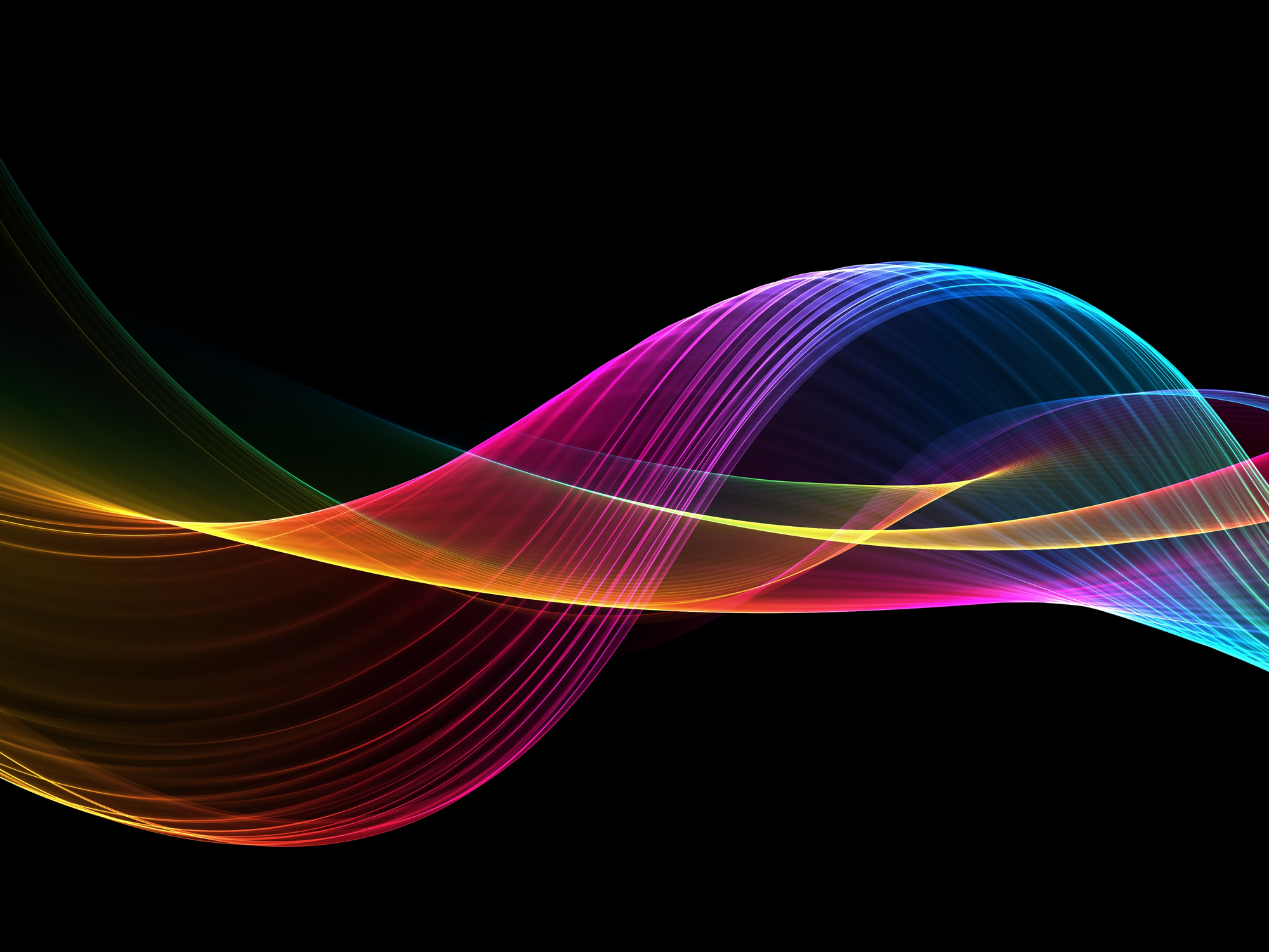 Abstract colorful flow wave background