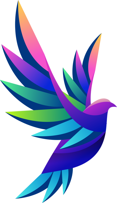 Bird gradient colorful logo